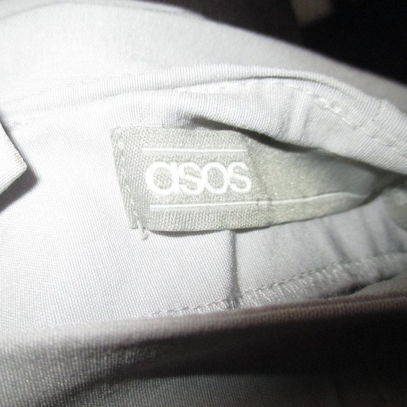 ASOS Women's Skirt Size 10 Gray Color Zipper Back Women's Skirt - Picture 4 of 10